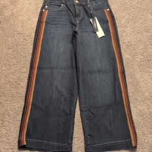 Liverpool Women's Flare Jeans with Velvet Stripe Detail